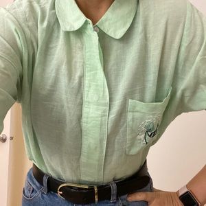 Luxury Brand OLIVE DES OLIVE Collared Top